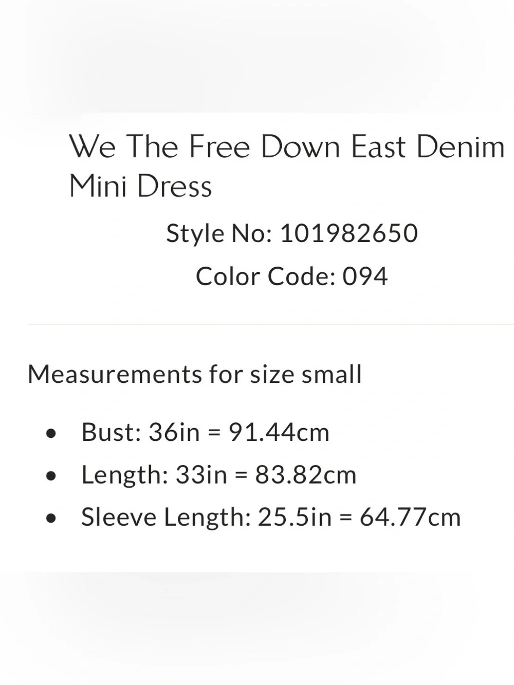 Free People We The Free Down East Denim Mini Dress in Clean Rinse Size XS NWT